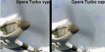 Opera Turbo vypnuta / zapnuta