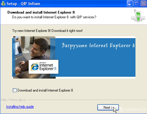 instalace Internet Explorera 8