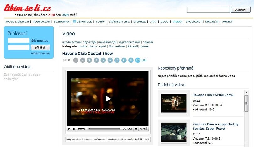 Obrázek V. Video na Libimseti.cz