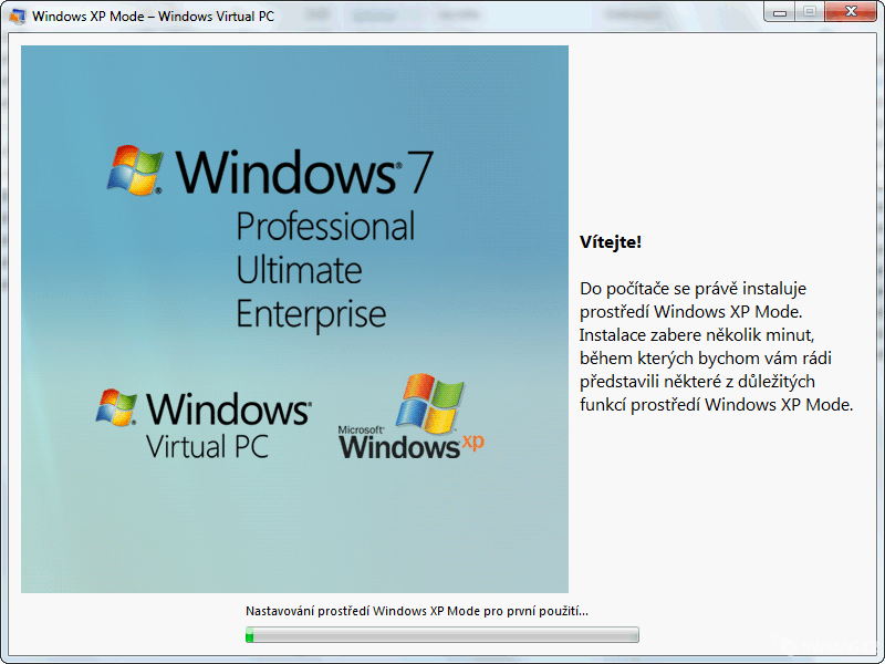 Instalace Windows XP Mode