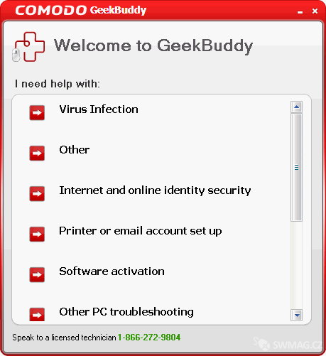 Geek Buddy – vzdálená pomoc