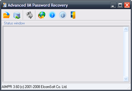 rozhraní programu Advanced IM Password Recovery