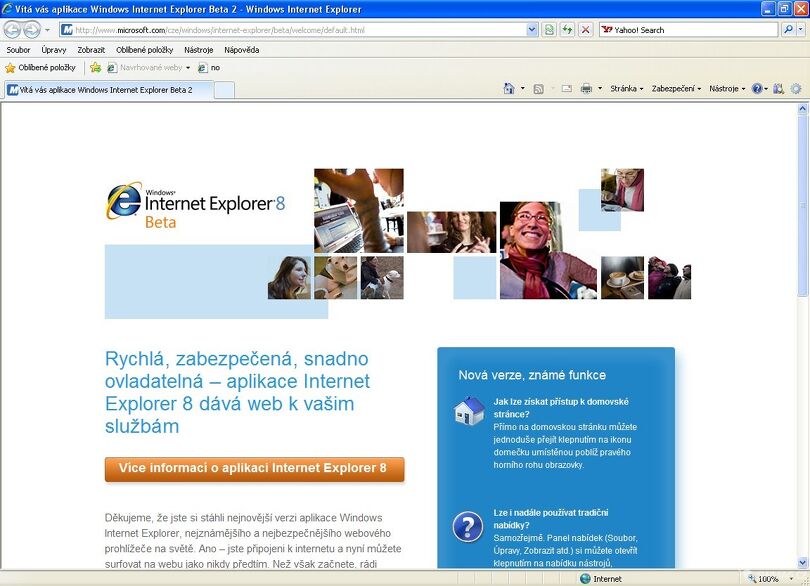 Internet Explorer domovská stránka