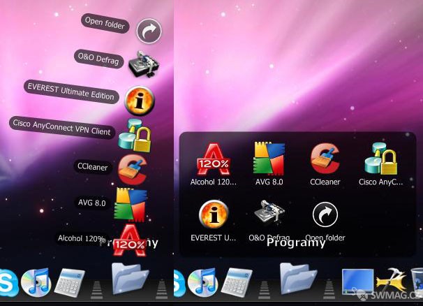 how to applay mac os x leopard skin for rocketdock