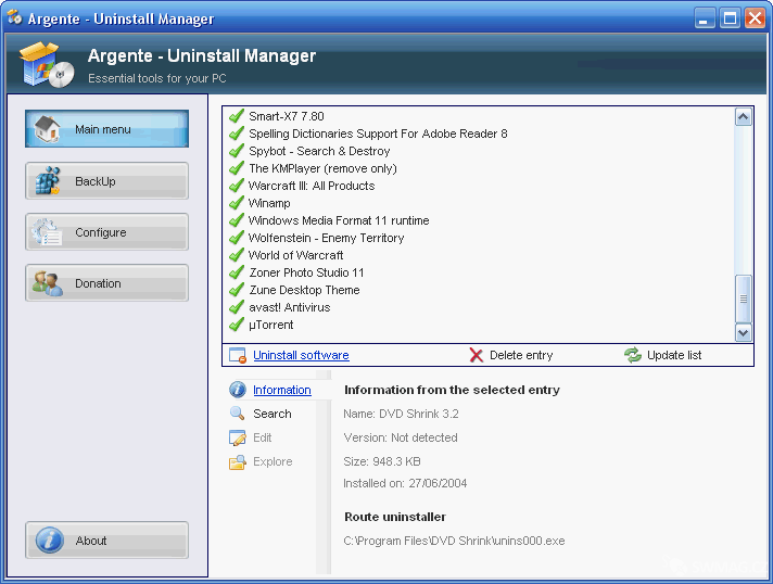 Uninstall Manager