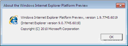 Informace i Internet Exploreru 9