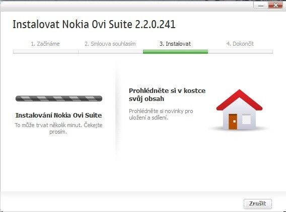 Obrázek V. Instalace – samotná instalace programu Nokia Ovi Suite