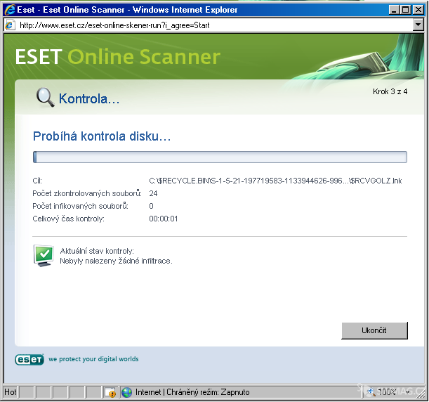 Obrázek VI. ESET Online Scanner