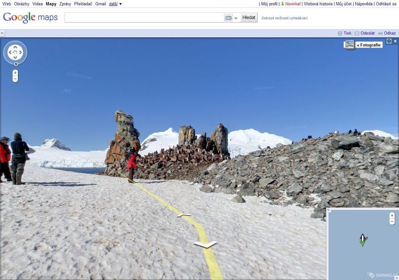 Street View v Google Maps – Antarktida