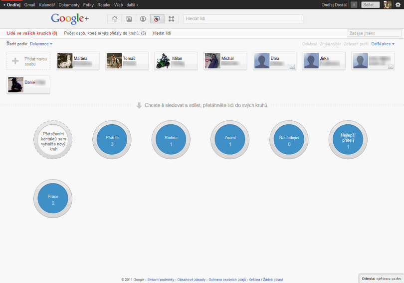 Kruhy v Google+ – největší odlišnost obou služeb