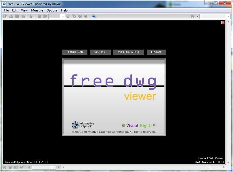 První spuštění Free DWG Vieweru